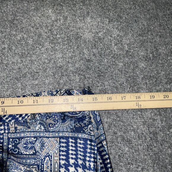 J. McLaughlin Skirt Womens Size 6 Blue Silky Maxi Aline Date Party Business - Picture 4 of 10